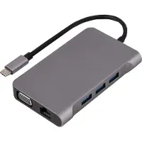 Urban Factory Hub USB Type-C multi-écran 100 W Gris pour PC