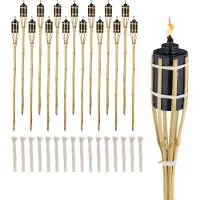 Relaxdays 16x torches-bambou