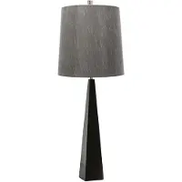Elstead Lighting Lampe de table Elstead Ascent E27, noir et gris foncé, fabriquée au Royaume-Uni