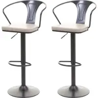 Mendler Tabouret de bar -H10b (lot de 2)