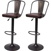 Mendler Tabouret de bar -H10a (lot de 2)