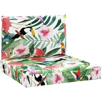 vidaXL Coussins De Palette Lot De 2 Multicolore Tissu Oxford