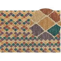 Beliani Tapis laine multicolore 160 x 230 cm motifs géométriques tapis court KESKIN (160 x 230 cm)
