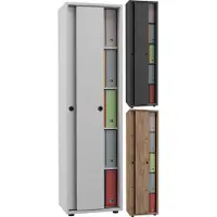 VCM Armoire de bureau Livres Classeurs Meuble de bureau Armoire Ulas 5 portes coulissantes Armoire de bureau Livres Classeurs Meuble de bureau Armoire Ulas 5 portes coulissantes