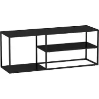 En.casa Table basse 'Solund' acier 120 x 50 x 50 cm noir, mat