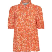 Ichi Chemisier 'IHAya' beige foncé / orange / corail