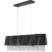 Hinkley/ Fredrick Ramond Suspension Elstead Zuma E27, 6 ampoules, 33 cm, noir satiné et argent