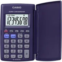 Casio HL-820VER, Tasche, Einfacher Taschenrechner, 8 Ziffern, 2 Zeilen, Akku, Blau