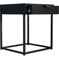 VCM Métal, Table De Nuit, Table D'appoint, Tiroir, Console, Table De Chevet, Flokas