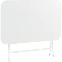 En.casa Table pliante 'Sande' rectangulaire acier 71x70x110 cm blanc