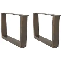 vidaXL Pieds de table basse en V 2 pièces acier naturel 50x(30-31,3) cm acier
