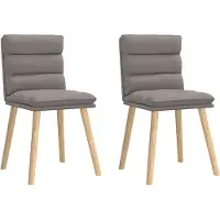 vidaXL Chaise de salle à manger 2 pcs. Tissu taupe