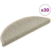 vidaXL Tapis d'escalier autocollants 30 pcs 56x17x3 cm vert clair