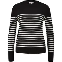 s.Oliver Pull-over noir / blanc
