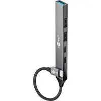 Goobay Concentrateur USB C avec 5 ports, dont Power Delivery et ports USB A