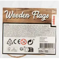 Lobbes Les lobbies décorent votre ligne de mini-drapeaux en bois