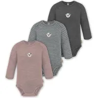 Normani Barboteuse / body 'Auckland' bleu fumé / bleu-gris / anthracite / rose ancienne