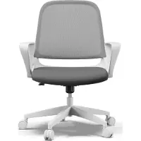 Sense7 Sopty : chaise de bureau ergonomique, blanche, accoudoirs rabattables, dossier en résille, fonction basculante, pour le télétravail, roulettes en caoutchouc, charge maximale 120 kg