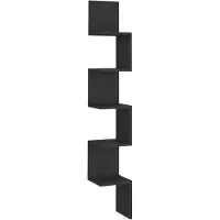 vidaXL Étagère d'angle Chêne noir 20 x 20 x 127,5 cm Bois d'ingénierie