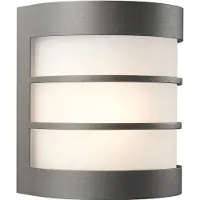 Philips myGarden Applique murale Calgary, 60 W E27, sans ampoule, Applique murale d'extérieur, Anthracite, Verre, Métal, IP44, Terrasse, Jardin, II