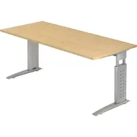 Hjh OFFICE PRO US19 höhenverstellbarer Schreibtisch ahorn rechteckig