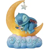 Enesco Disney Stitch And Scrump On The Moon Figure Jaune