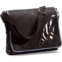 Nici Sac d'école Zebra noir avec bandoulière réglable Sac d'enfant