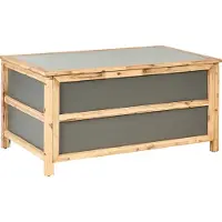 Beliani Coffre De Rangement Acate Béton 121 Cm 72 Cm Gris