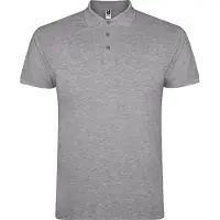 GOR Roly PO6638 | Polo Star homme, piqué - Couleur : Heather Grey 58 - Taille : S