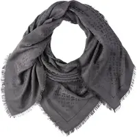 BOSS Foulard en modal et laine avec monogramme jacquard