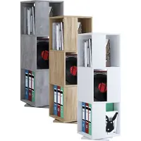Hioshop Étagère de bureau en bois Étagère à dossiers Étagère à livres pivotante Rondelle Stifta XL Étagère de bureau en bois Étagère à dossiers Étagère à livres pivotante Rondelle Stifta XL