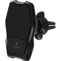 Swissten Support voiture + chargeur QI, Support pour smartphone, Noir