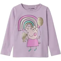 Name it T-Shirt 'Peppa Wutz' turquoise / or / lilas / éosine