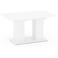 Vicco Table de salle à manger Dix Blanc 140-180 x 90 cm, Model 30285