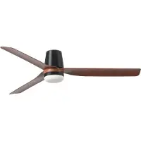 Faro Punt Tub M (Ø132cm) Ventilateur de Plafond Black | Walnut | LED