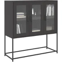 vidaXL Sideboard noir 100,5x39x107 cm Acier laminé à froid