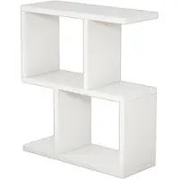 Hannah Home Table d'appoint Woody Fashion à 2 étages | 100% mélaminé | Blanc