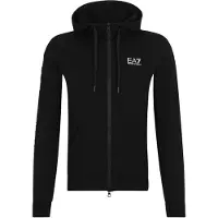 EA7 Veste de survêtement noir / blanc