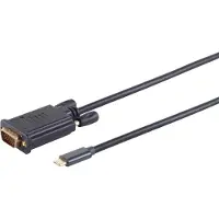S-Conn 10-59185 Adaptateur de câble vidéo 1,8 m USB Type-C VGA (D-Sub) Noir (10-59185)