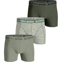 Björn Borg Boxers 3Pack Stretch Vert Vert foncé taille XXL