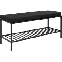 House Nordic Banc Vita - Noir avec coussin et tablette