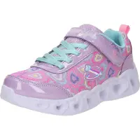SKECHERS Baskets 'HEART LIGHTS - BOOGIE LOVE' aqua / bleu violet / lavande / rose clair