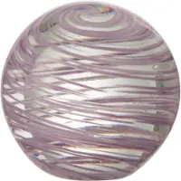 J-Line Presse-papier tourbillon en verre violet large