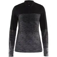 Craft T Shirt Manches Longues Craft Wool Comfort 2.0 Zip Women Black-XS