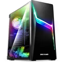 SPIRIT OF GAMER Boitier ATX 8902RA CLONE 4 (ATX, mATX, Mini-ITX), Boîtier PC, Noir
