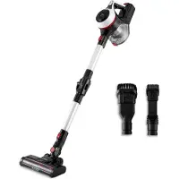 Ufesa Aspirateur vertical U3 sans sac, blanc et noir, autonomie de 40 min
