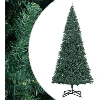 vidaXL Sapin de Noël artificiel avec support vert 500 cm PVC