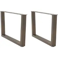vidaXL Pieds de table basse en V 2 pièces acier naturel 70x(42-43,3) cm acier