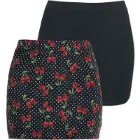 Rock Rebel by EMP Jupe courte Rockabilly de - The Double Life - S - 5XL - pour Femme - noir - Taille M