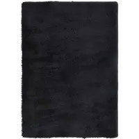 vidaXL Tapis shaggy à poils longs NAVARRA noir 120x170 cm polyester